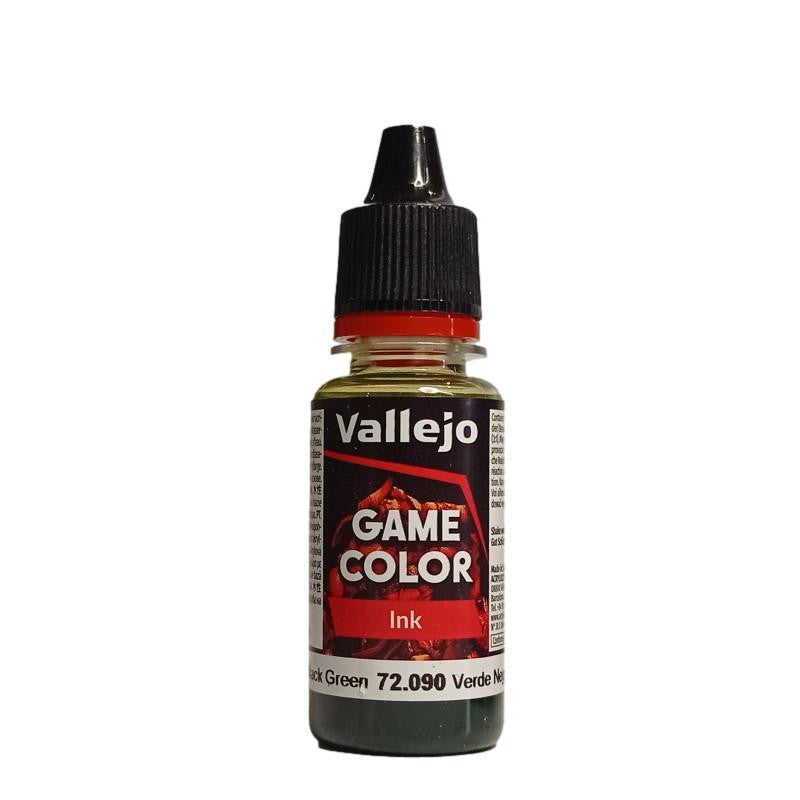 Vallejo Game Color: Ink- Black Green Ink, 17 ml. 72090